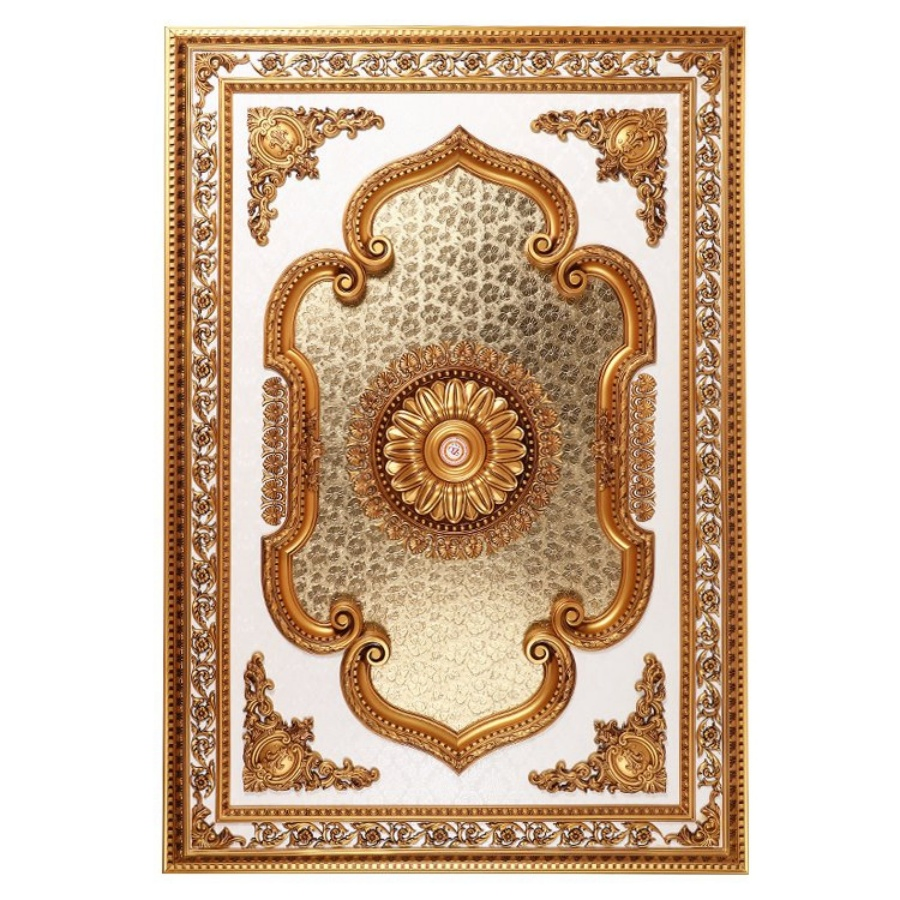 Banruo New Coming European Style Golden Polystyrene 3D Decorative Ceiling