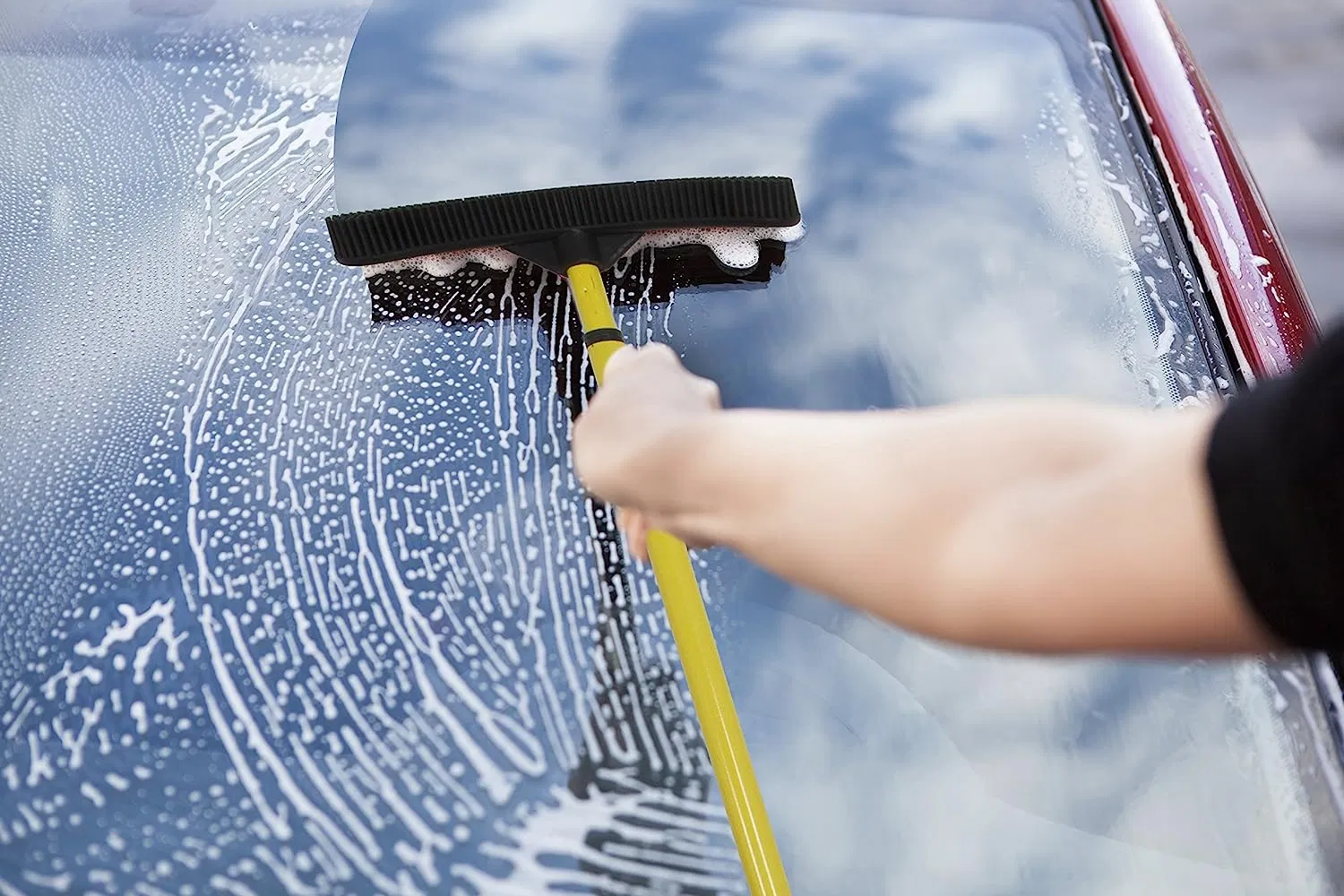 Heavy Duty Pet Hair Remover Multi-Surface Squeegee Rubber Broom