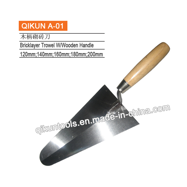 a-100 Construction Decoration Paint Hardware Hand Tools Wooden Handle Bricklayer Bricklaying Trowel
