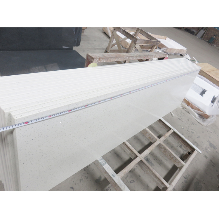 Kitchen Stone Benchtop Islands Table Pure White Quartz Countertop Artificial Stone Kitchen Top