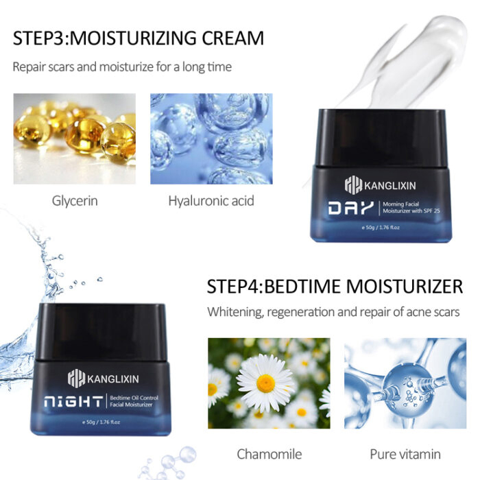 Skincare Face Cleanser Serum Moisturizer Cream Skincare Set for Men