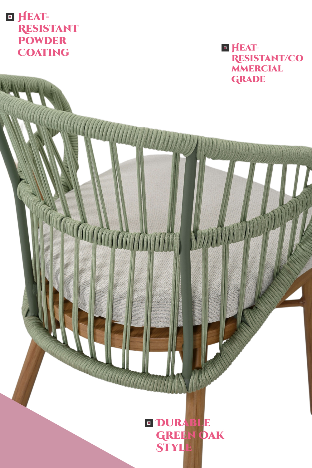 Набор мебели алюминий тик стол 6 стульев с подогревом