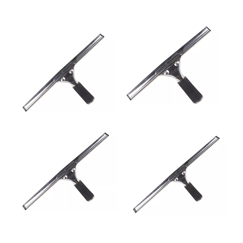 Multi-Purpose Stainless Steel Rubber Glass Wiper Long Telescopic Handle Window Squeegee