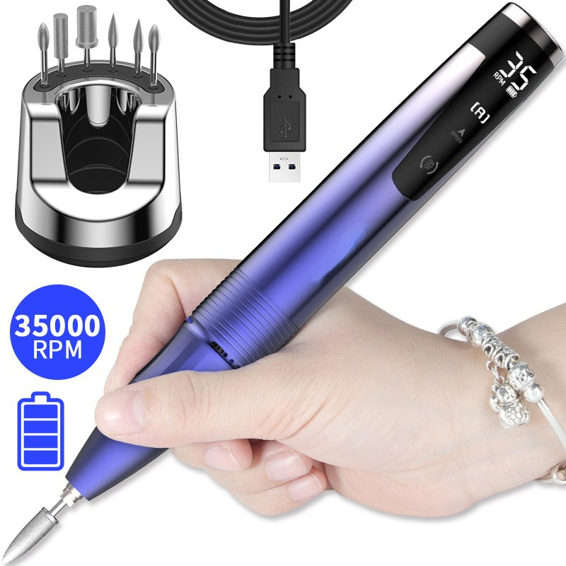 Factory Directly Sale Nail File Kit Manicure Pedicure Polishing Shape Tools Portable Electric Nail Drill