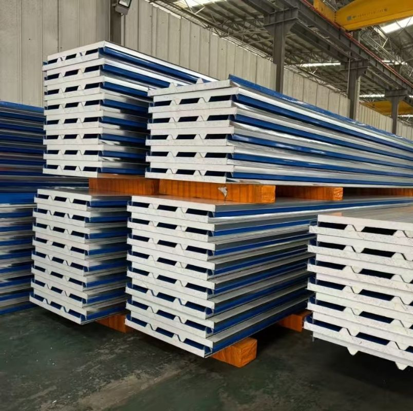 EPS Doubled-Sided Color Steel Plate Wall and Roof Sandwich Panel for Buildings