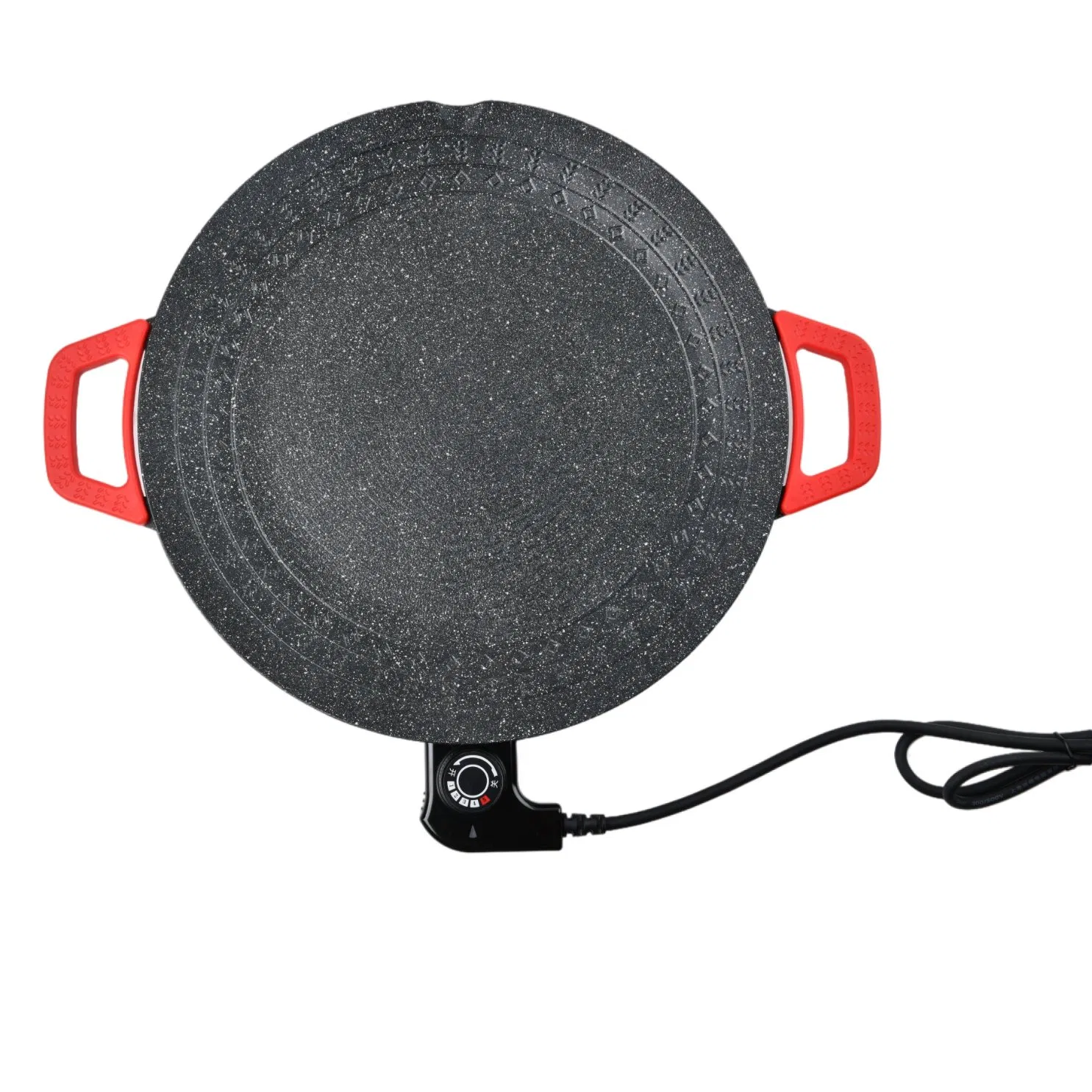 Electric Grill with Non-Stick Coating Fast Heating Temperature Control 36cm
