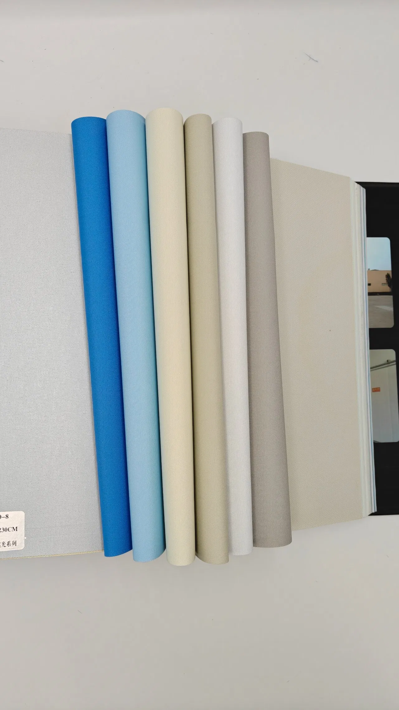 European Pearl Coated Blackout Roller Blind - Light Gray Finish