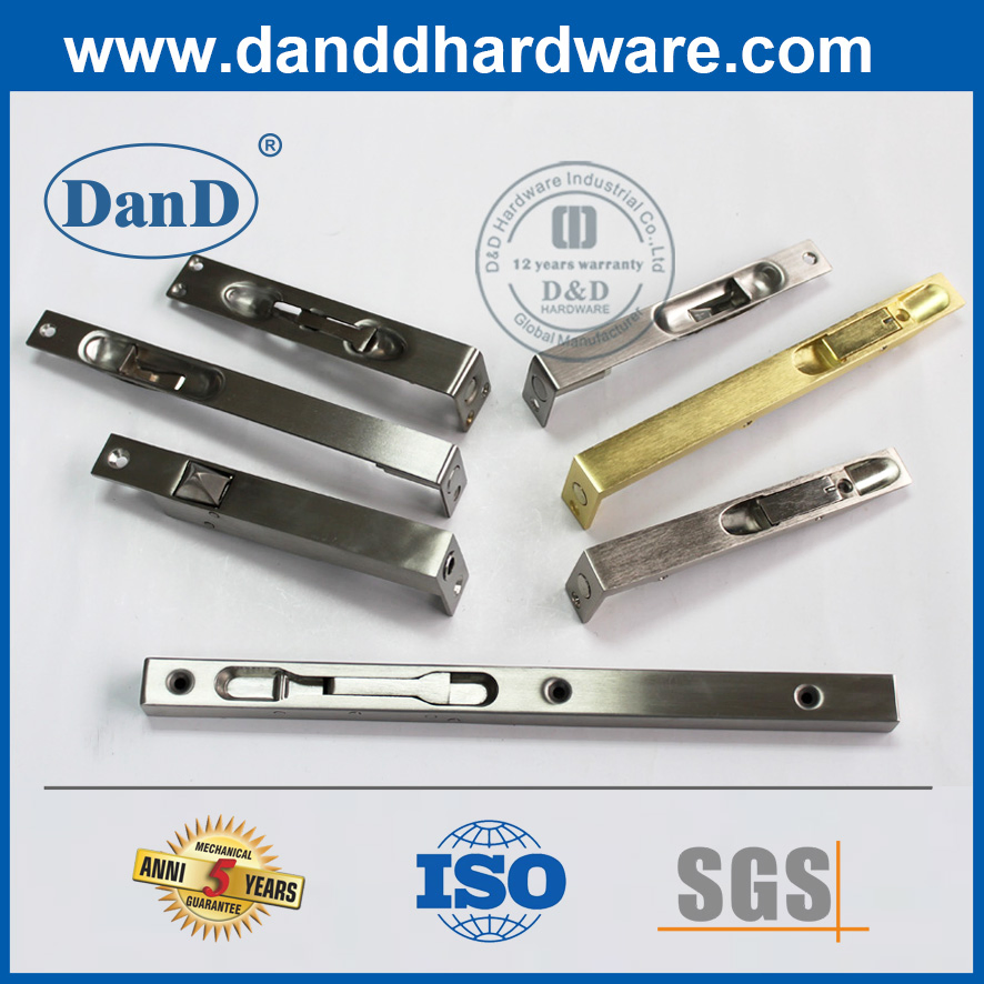 Straight Type Concealed Brass Dutch Flush Bolt for Internal Door