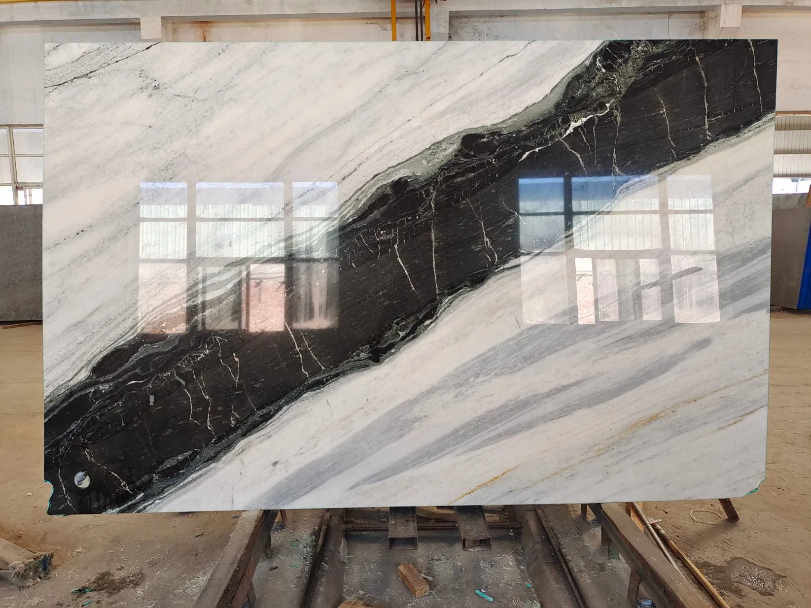 Panda White Natural Marble Slabs for Stairs Countertops Table Tops Wall Floor Tiles Factory