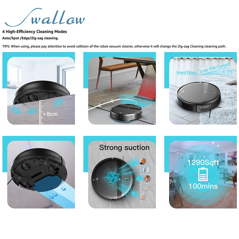 German Warehouse Fast Delivery Online Hot Sale Robot Intelligent Vacuum Cleaner Sweeping Robot with Mop