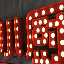 Vintage Colorful 4FT Marquee LED Sign Bulb Letters and Numbers Customized by Shenzhen Original Manufacturer