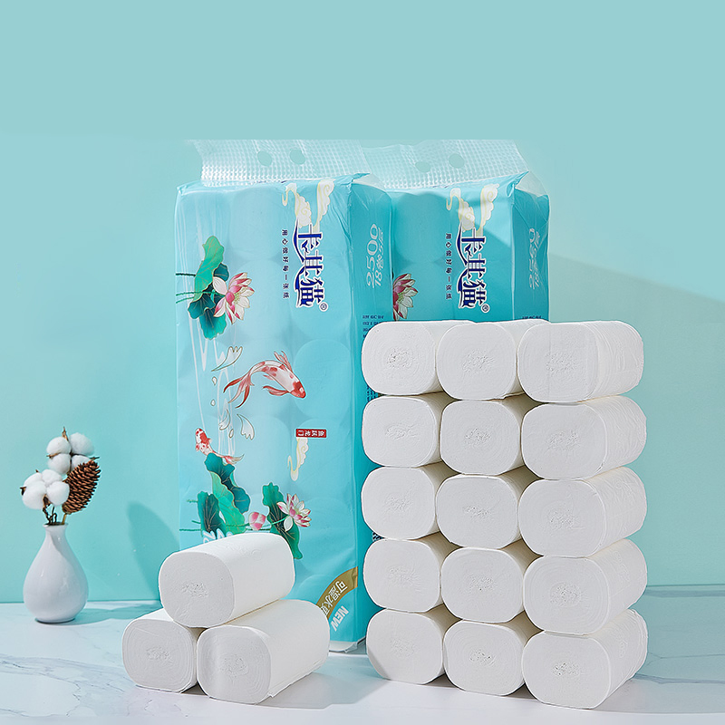 Virgin Wood Pulp Toilet Paper Coreless Roll Pack for Bathroom Use