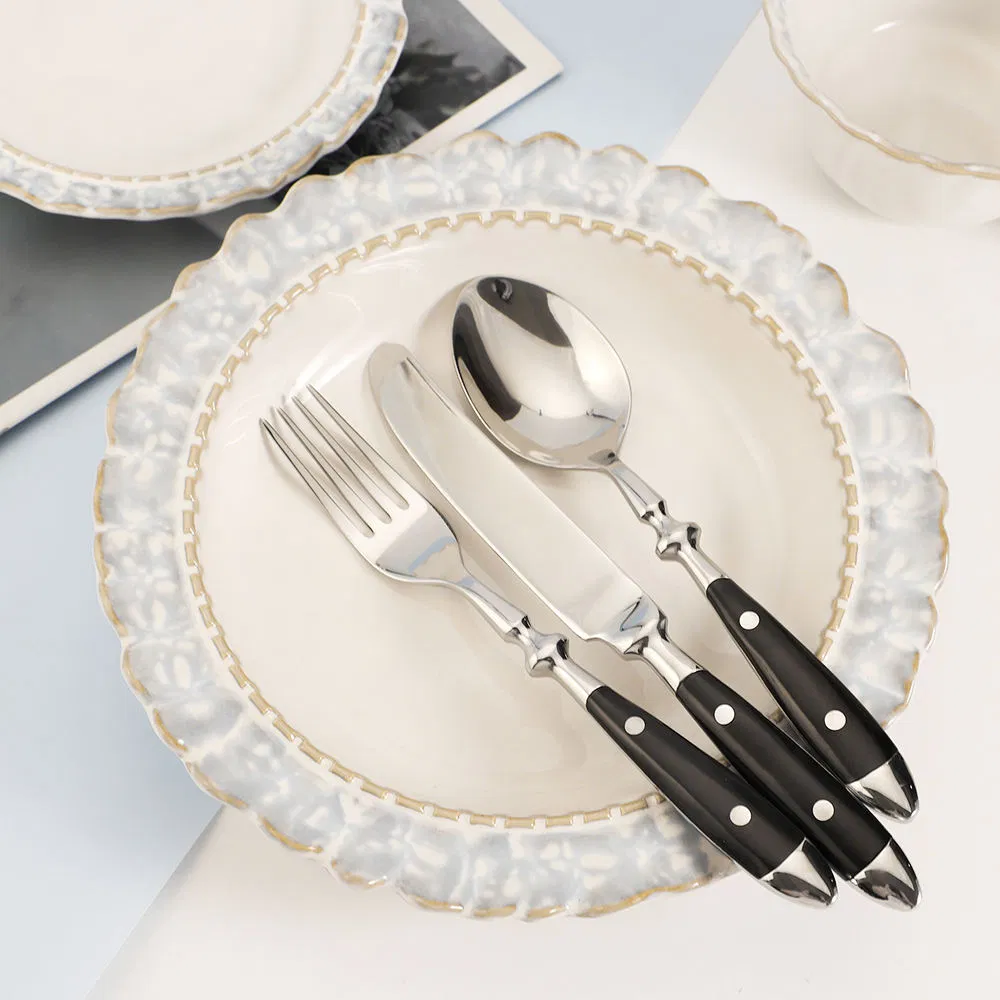 Tableware with Bakelite Handle Stainless Steel Flatware Spoon Fork Knife Silverware Set