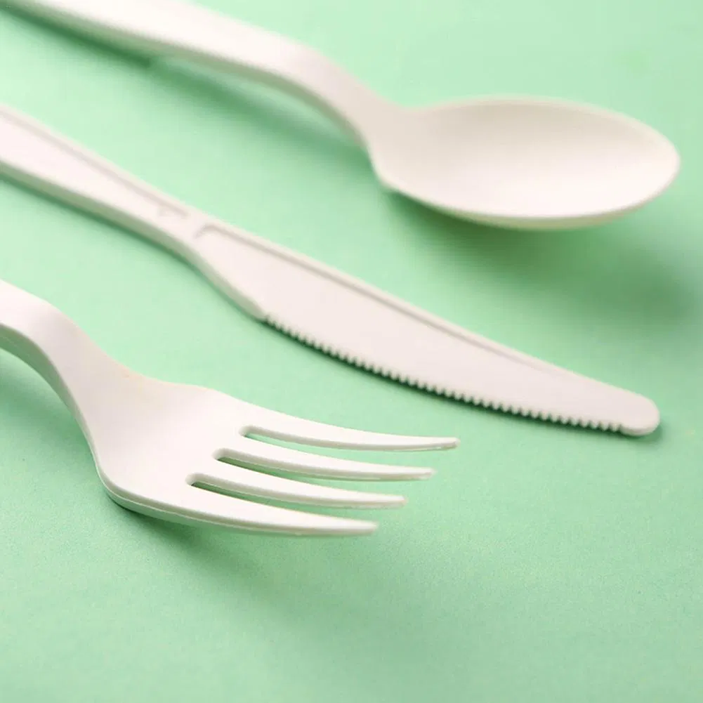 100% Compostable Forks Spoons Knives Cutlery Combo Set Disposable Utensils Eco Friendly Durable Tableware