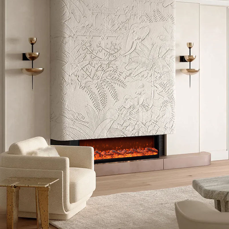 2026 New Furniture Electronic Fireplace Simulation Fire Embedded Fireplace