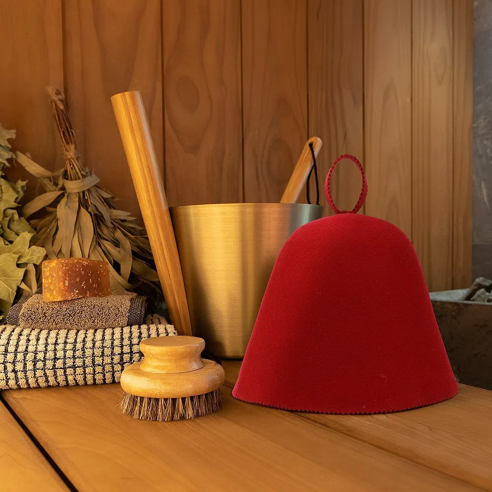 Custom Color Russian Popular Wool Felt Sauna Hat for Men and Women