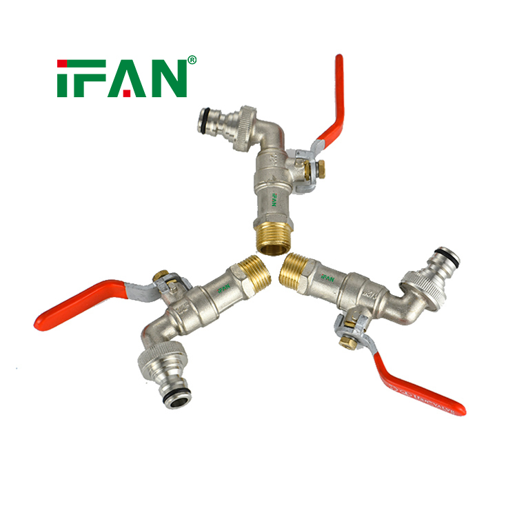 Латунный кран для стиральной машины Ifan, 1/2''-1''