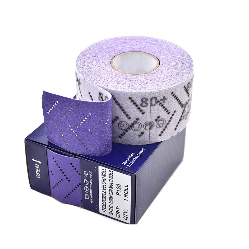 Рулон наждачной бумаги 70мм×12м, фиолетовый, 60#~2000#