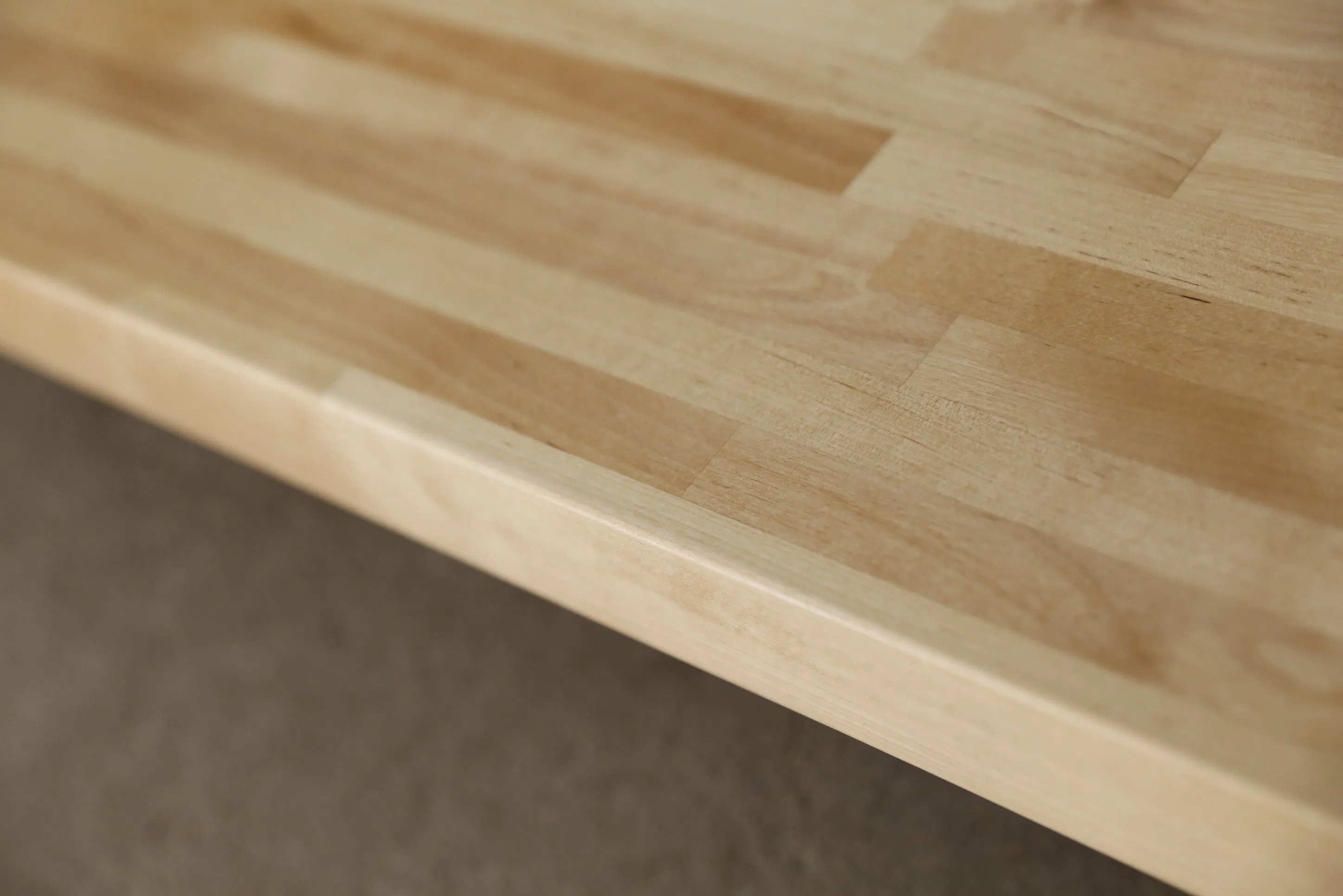 Fine-Polished Solid Wood Worktop, Water-Based Finish, Lab &amp; Home Use