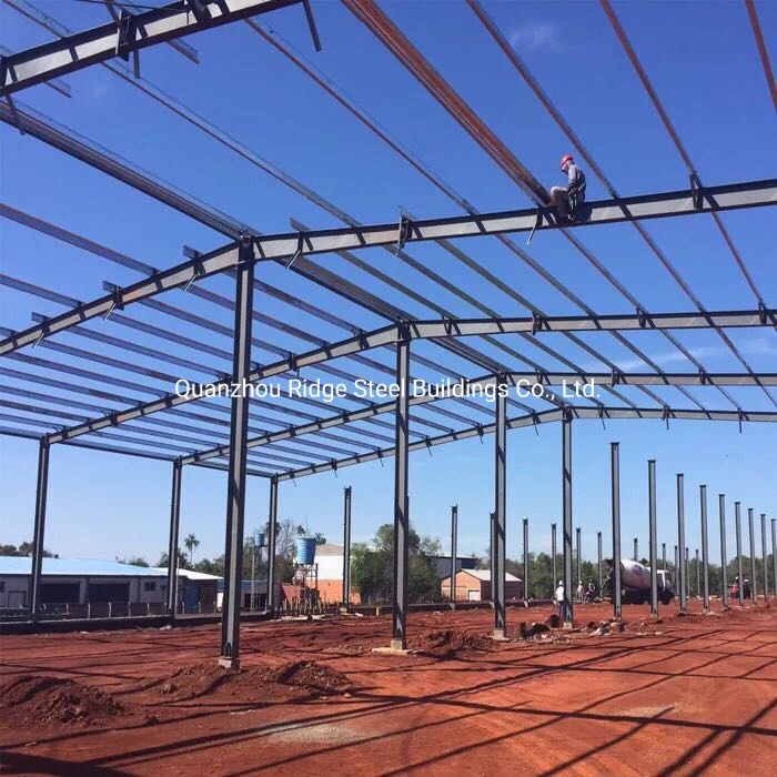 Prefabricated Steel Structure Frame Warehouse Prefab Commercial Building with Insulation Sandwich Panel Roof Wall