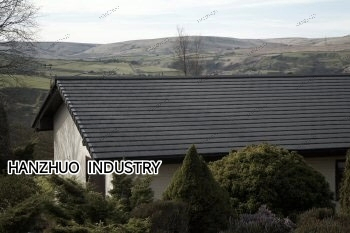 Synthetic Resin Slate Roof Tiles with Ridge Terminals Premium Building Materials for High-End Residential Roofs
