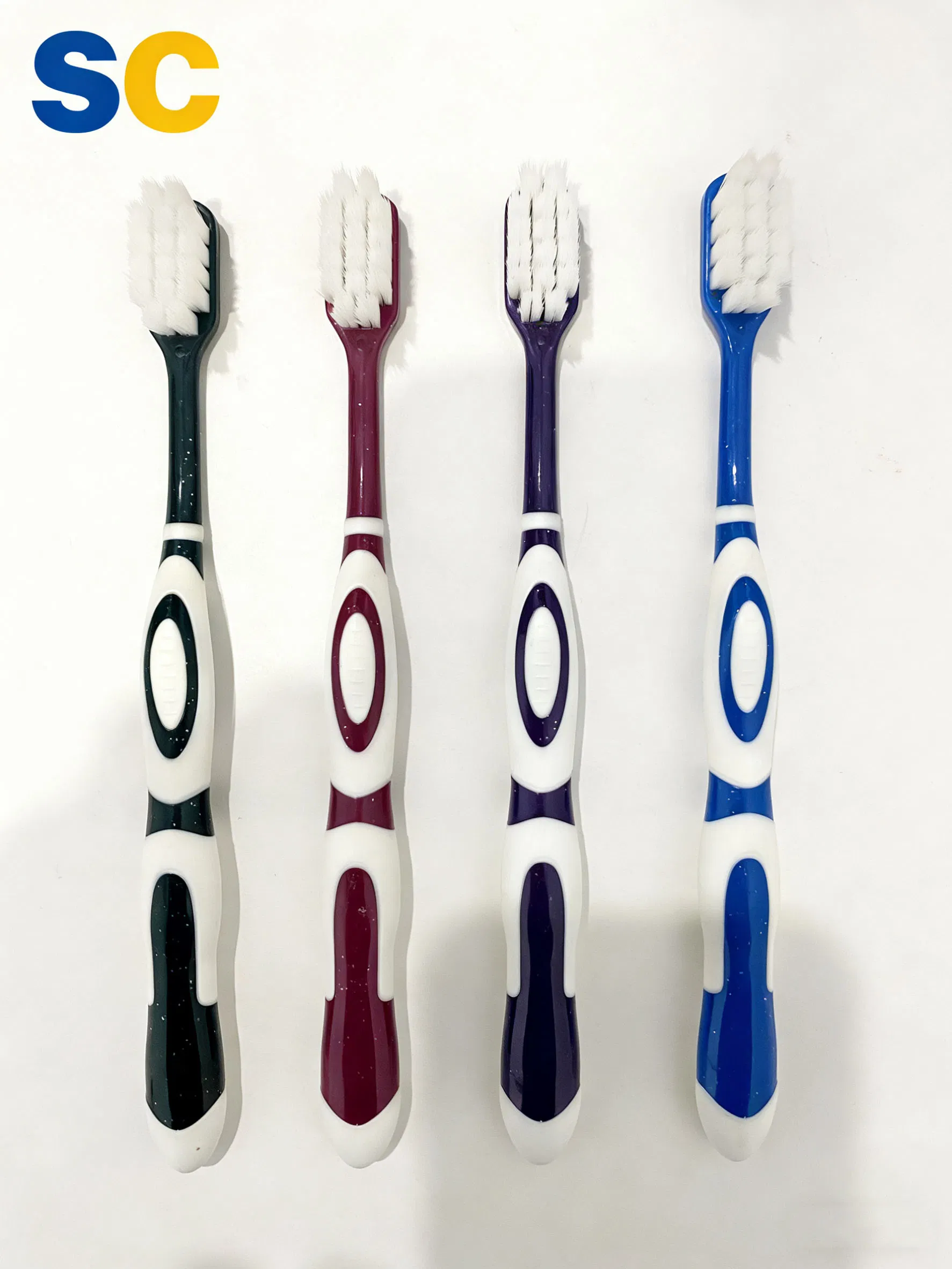 Beautiful Plastic Manual with Personalized Logo Color Contrast Design OEM Toothbrush