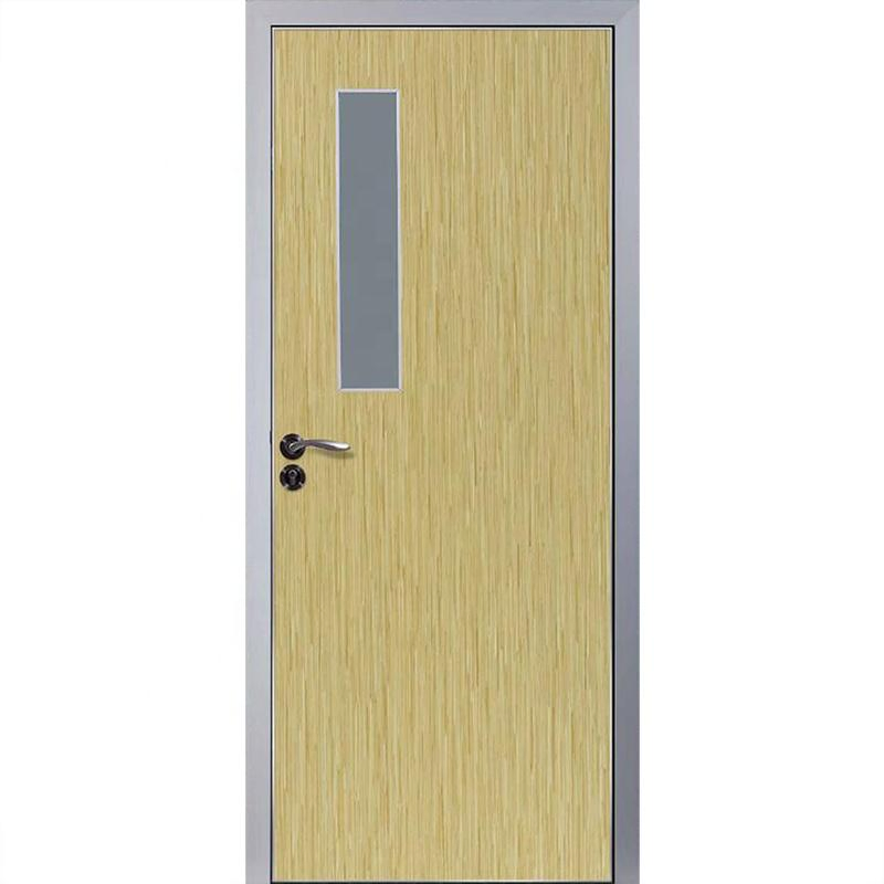Hospital Aluminum Frame Wooden Door Ecotype School Wood Door with Aluminum Jamb