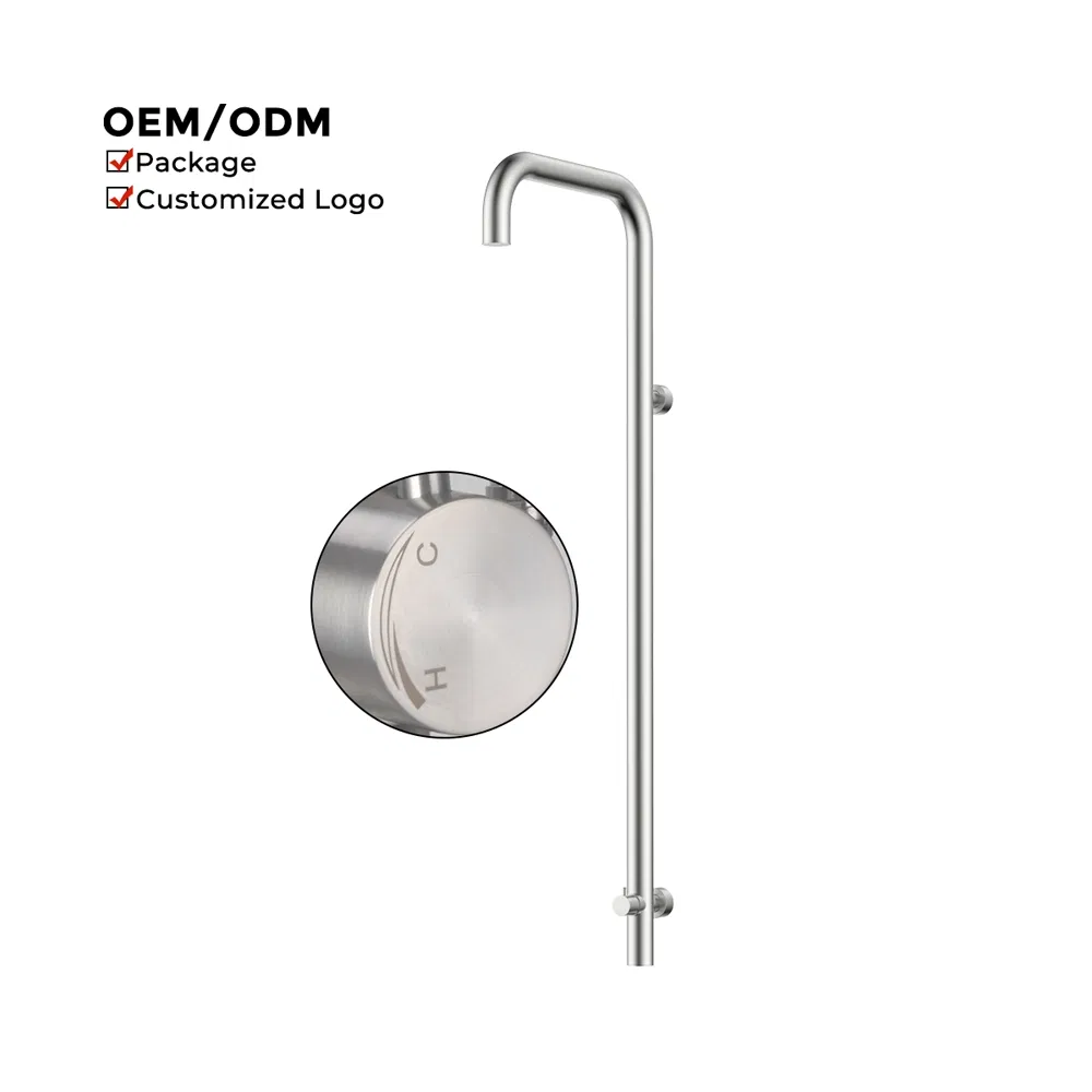 Durable Outdoor Pool Shower with Stainless Steel in-Wall Design
