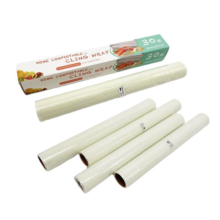 PLA 12-Inch 30m Biodegradable Food Wrap: for Meat, Fruit, Snack - Eco-Friendly and Food Grade Disposable