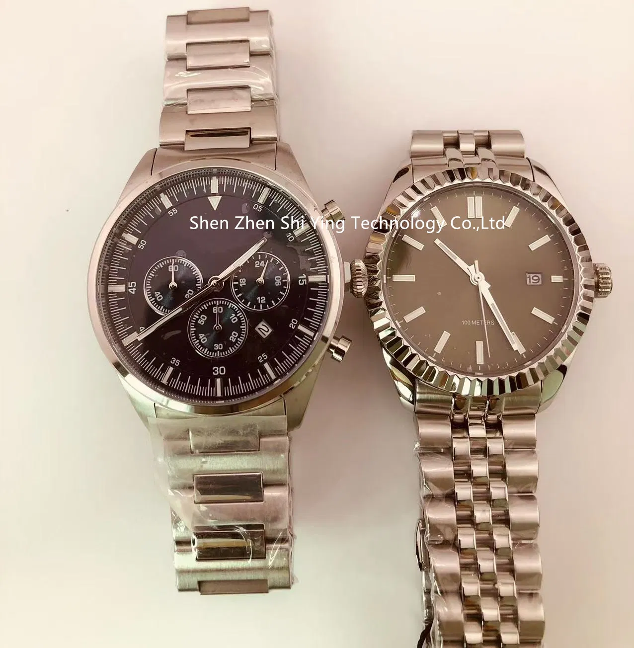 Waterproof Men's Luxury Copy Stainless Steel Chronograph Quartz Gift Watches for Promotion