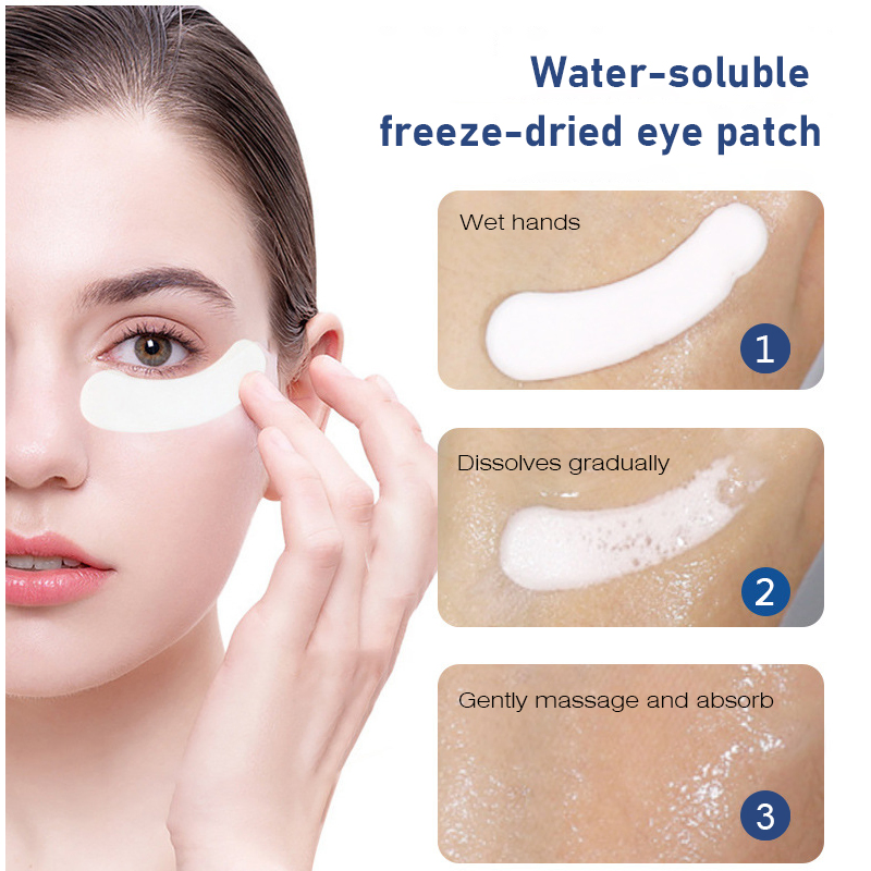 High Quality Ekber Facial Anti Aging Instant Lift Serum for Under Eye Bags Freeze-Dried Hyaluronic Organic Eye Patch
