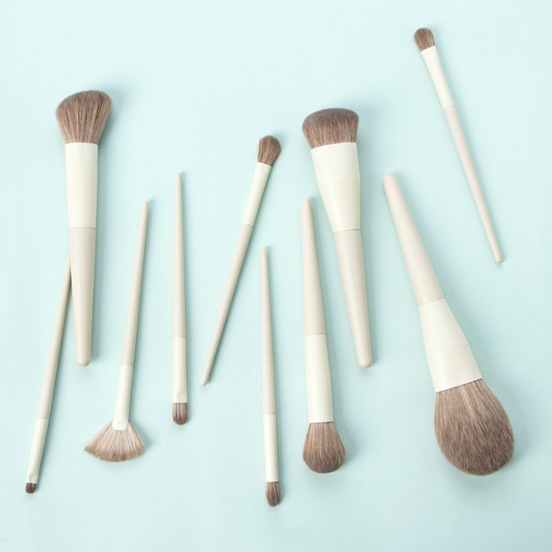 Makeup Brush Set 10PCS Rainbow Synthetic Hair Liquid Foundation Brush Professional Cosmetic Brush Set Manufacturer
