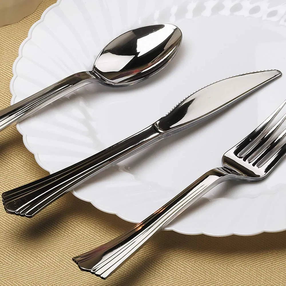 Premium Silver Modern Flatware Set for Everyday Elegance