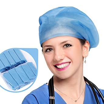 Disposable Medical Bouffant Cap Non-Woven Clip Cap Mob Cap Nurse Cap