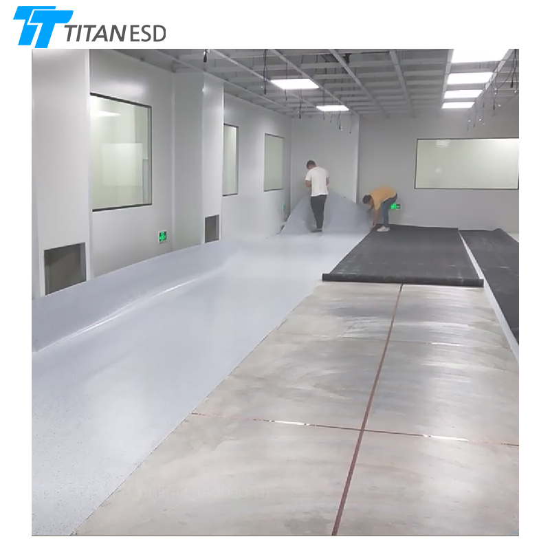 2*20m ESD Vinyl Conductive Roll Homogeneous Sheet Flooring Anti-Static-Flooring