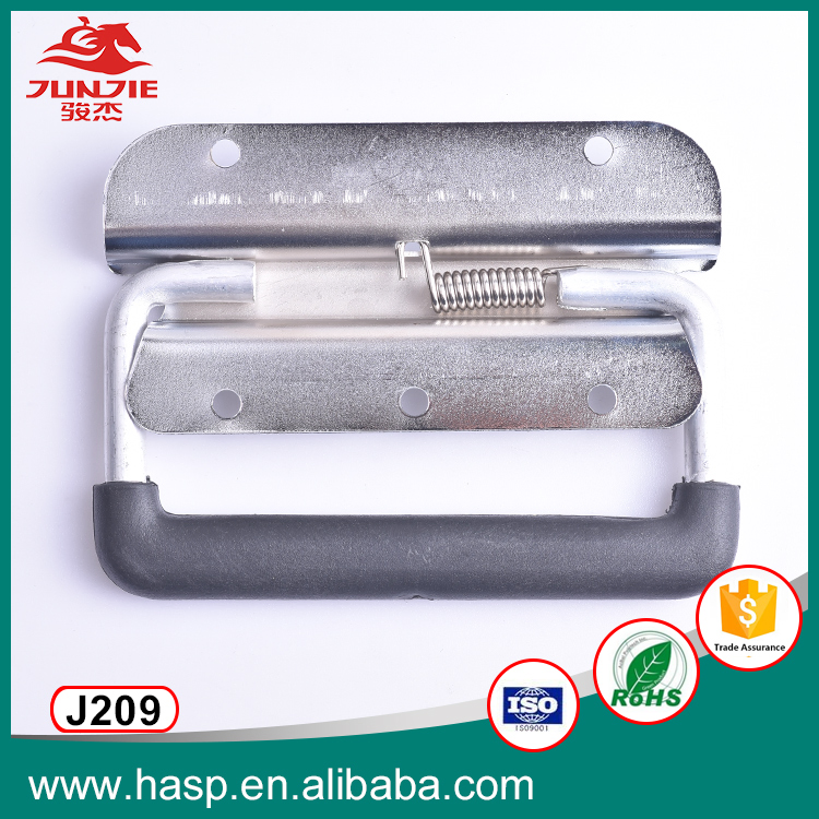 Multi-Functional Aluminum Spring Loaded Handle with Black Plastic Flight Case Handle J209
