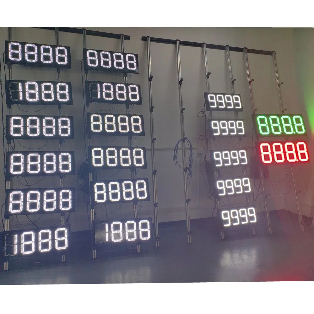 LED Fuel Price Sign Gasoline Screen LED Price Station Large 7 Segment Display for Outdoor Price Board LED Gas Display