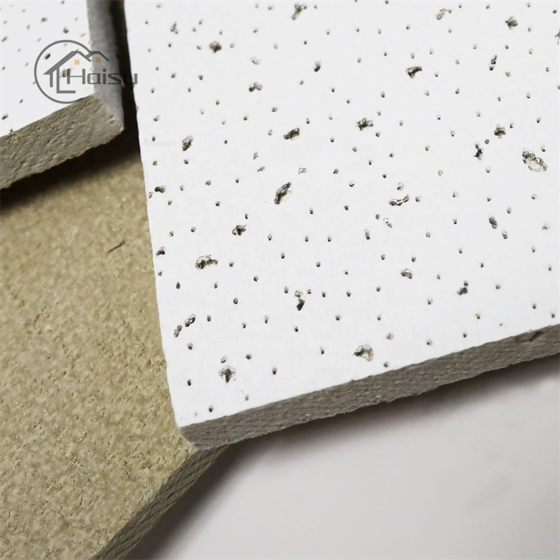 Sound Absorption Moisture-Proof Fire-Proof Mineral Fiber Ceiling Board 595X595X12mm