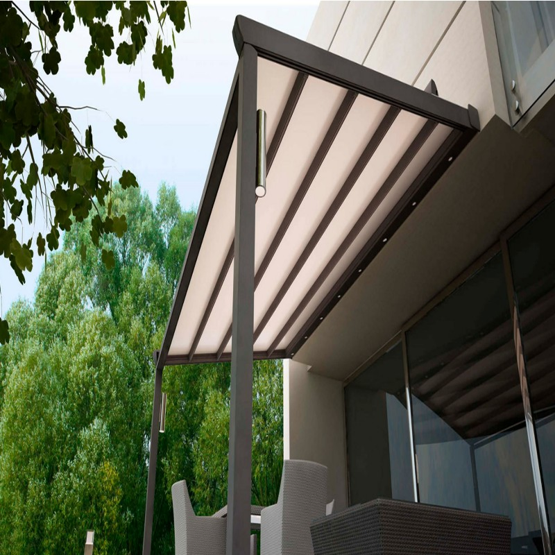 Electric Folding Awning Outdoor Courtyard Roof Aluminum Alloy Remote Control Retractable Awning