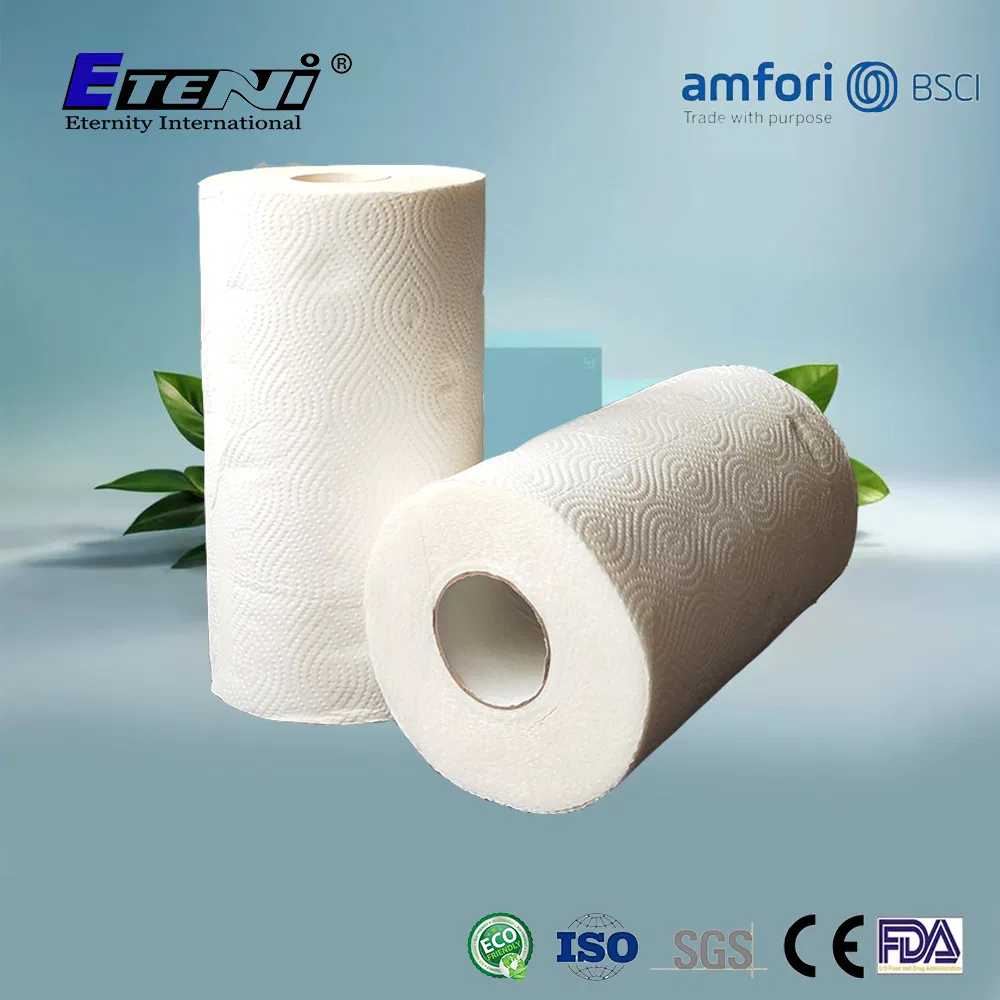 Customized 2 Ply Biodegradable Disposable Hoem Ktichen Towel Paper