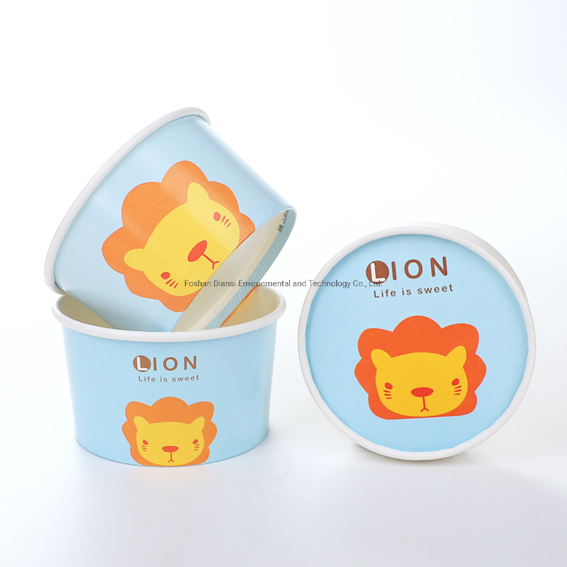 3oz4oz5oz6oz8oz10oz12oz16oz Disposable Ice Cream Paper Cup with Lid
