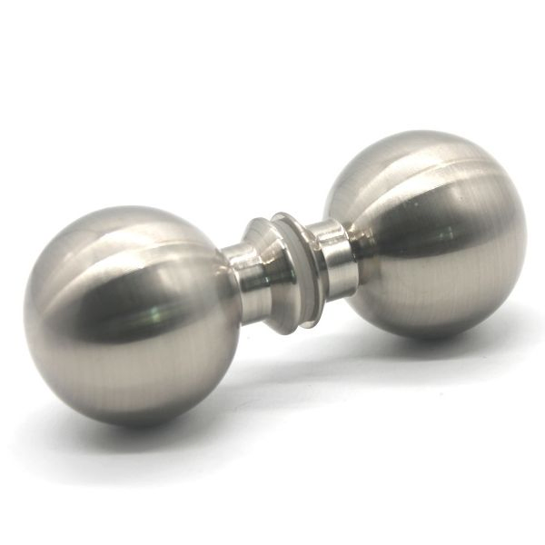 Round Shape Flush Pull Handle Glass Handle with Satin Finish