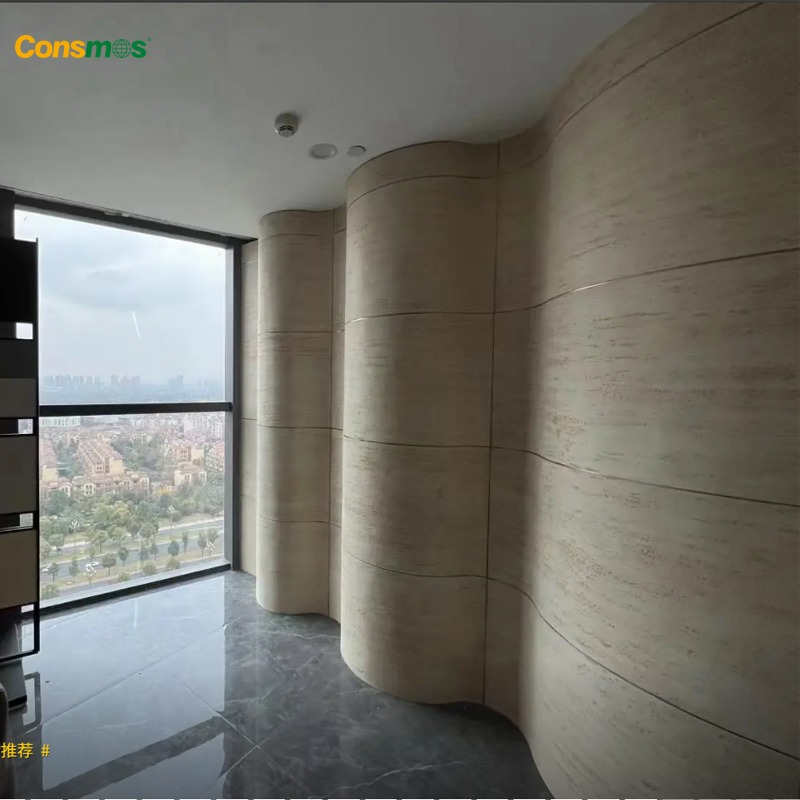 120*60cm Durable and Natural Stone Finishes Cladding Thin Travertine Flexible Stone Veneer