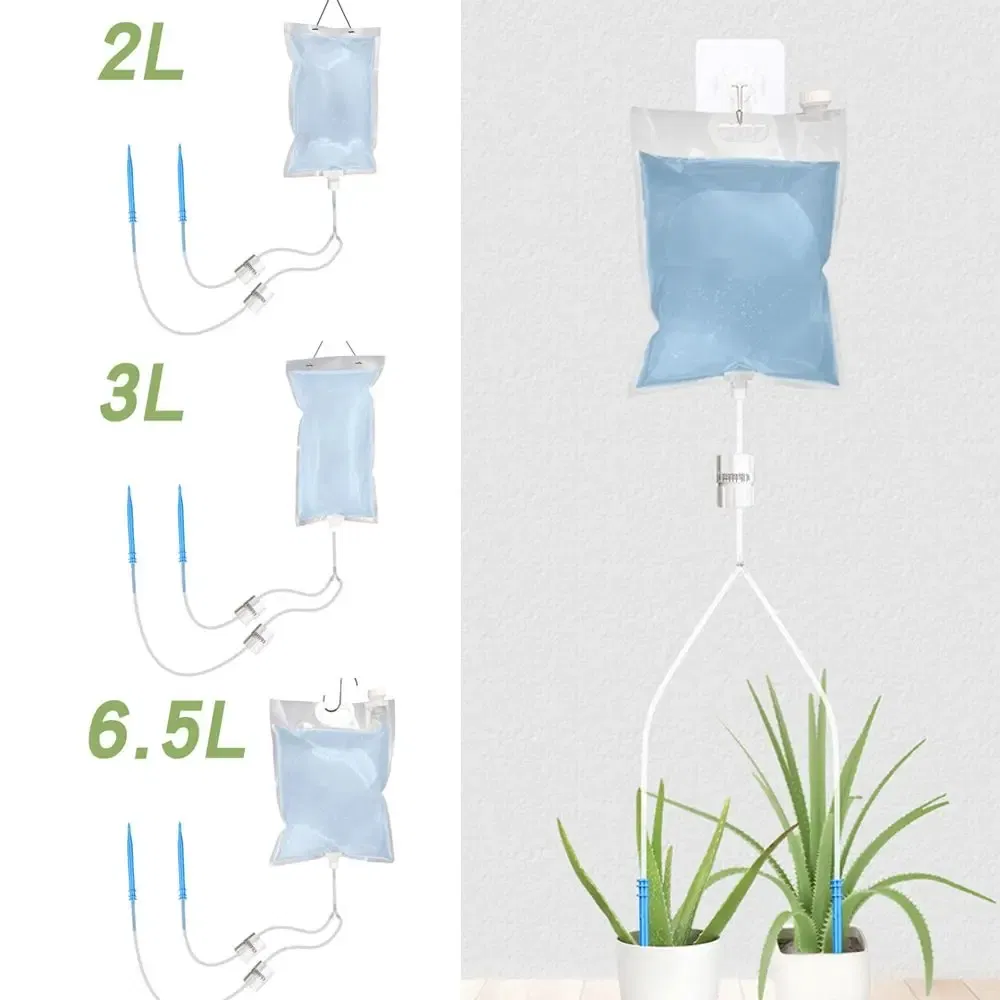 2/3/6.5L Plant Irrigation Bag Automatic Watering Bag Adjustable Garden Pots Drip Needle Garden Watering Devices Home Garden