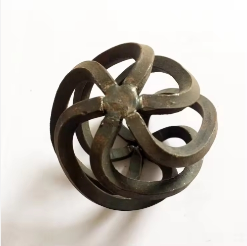 Wrought Iron Garden Stair Railing Decorative Ball Baskets Accessories