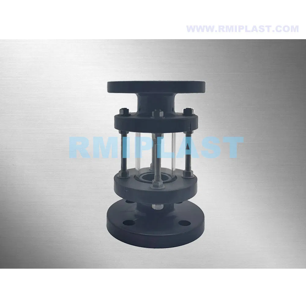 UPVC PVC CPVC FF PP Pph Sight Glass of Flanged Connection DN200 PVDF White Sight Glass Equal Flange End by ANSI Cl150 JIS 10K DIN Pn10 for Water Treatment