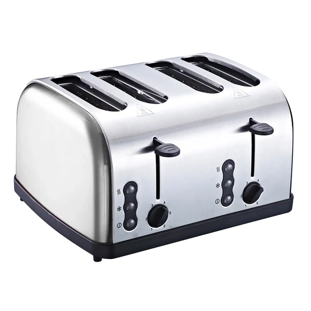 Electric Toaster and Grill Bread Toaster Home Large Professional Pop up Stainless Steel 4 Slice Toaster