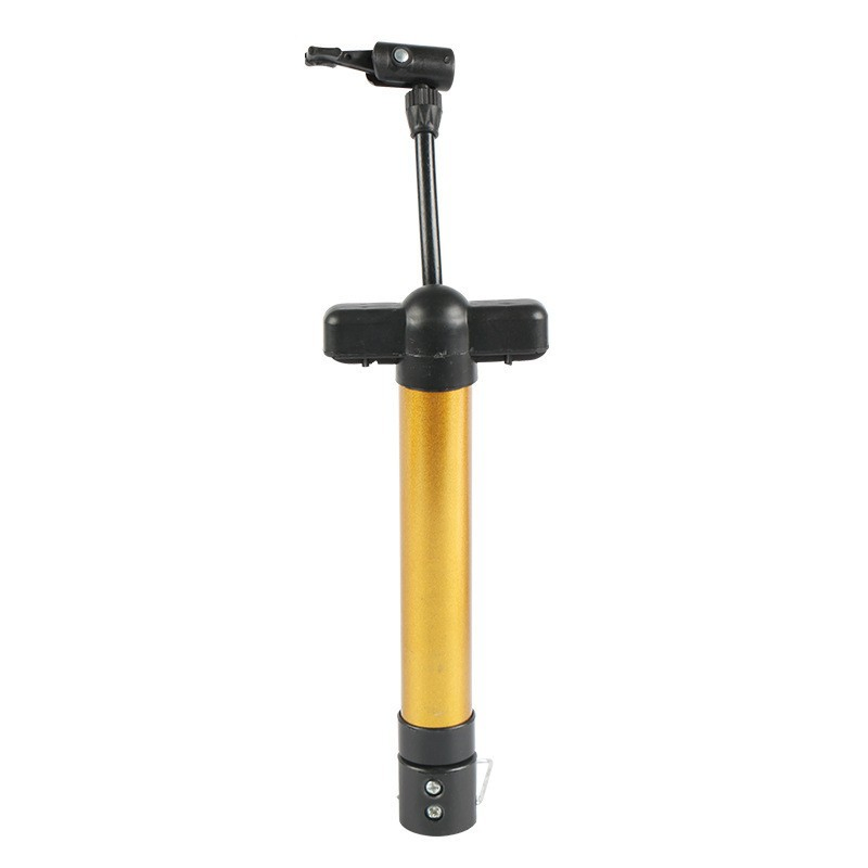 Золотой портативный насос для мячей и велосипедов