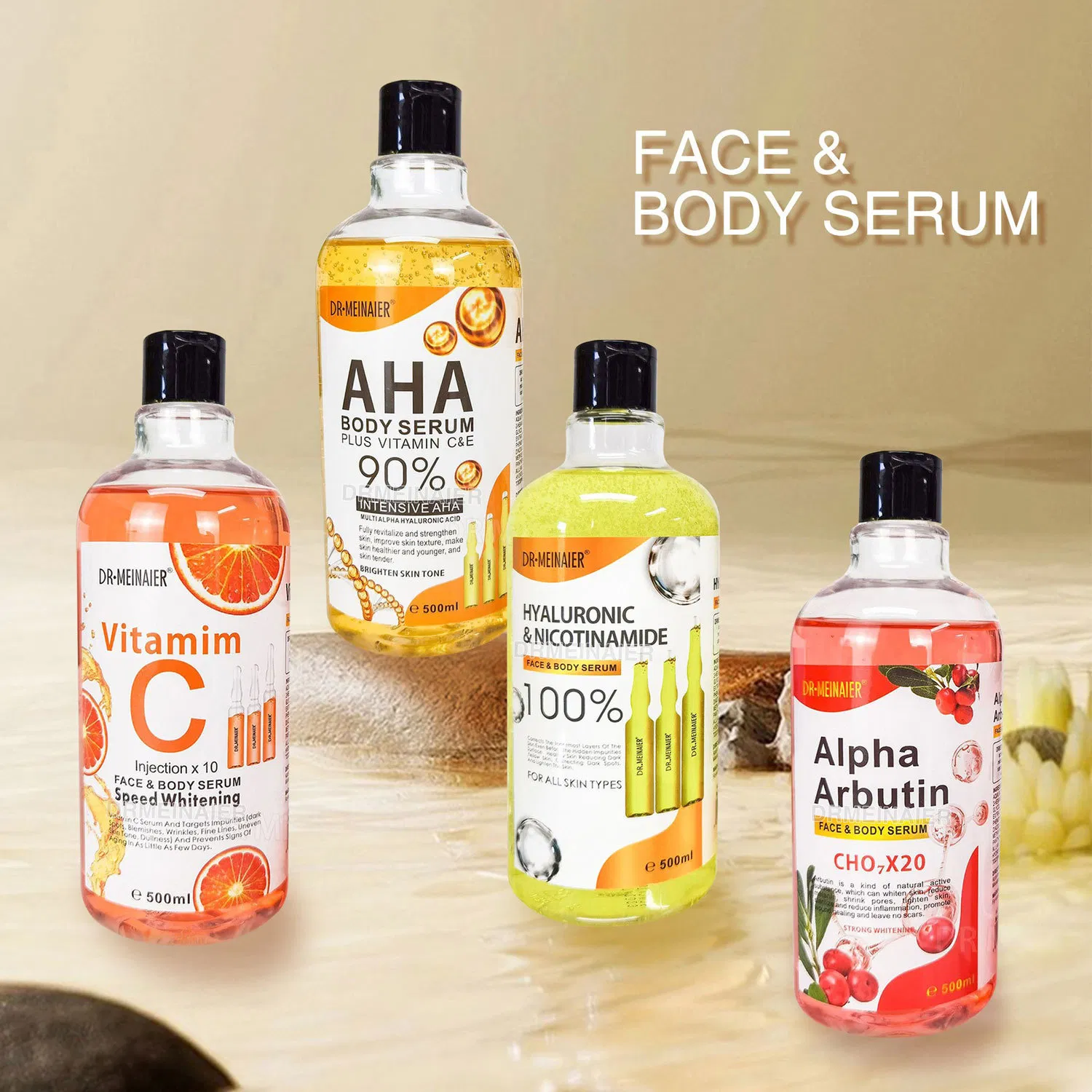 500ml Whitening Serum Hyaluronic Acid Aha & Vitamin C Serum