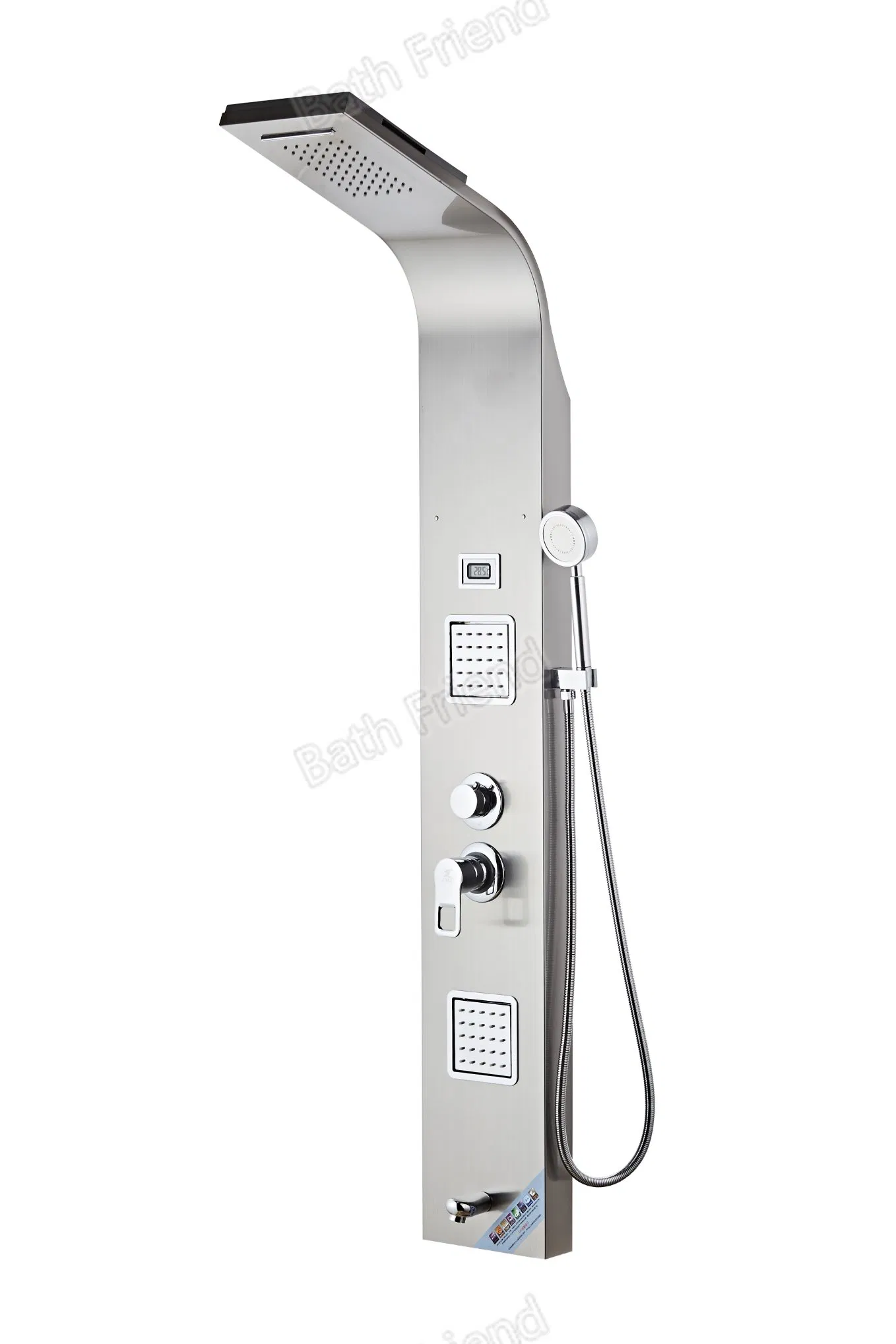 New Design High Quality Stainless Steel Rose Gold Rainfall Shower Panel Tower